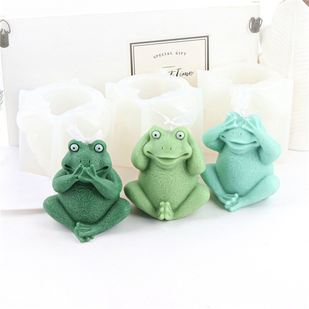 Frog Candle Mold, Cute Toad Silicone Mold, Animal Candle Mould, Metal