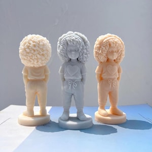 Small Figurine Silicone Candle Mold, Female Statue Soy Wax Silicone Molds for Candle Making Home Decor