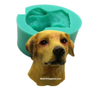 3D Dog Silicone Mold: Candle, Soap, Chocolate, Polymer Clay Casting