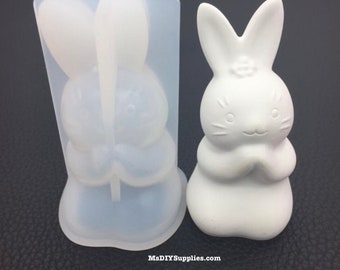 Rabbit Ceramic Gypsum Mold for Aroma Gypsum Plaster, Soap Making, Candle Molds, Resin, Epoxy Mold by MsDIYSupplies