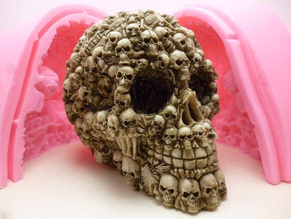 3D Skull Silicone Mold, Soap Mold,candle Mold,candle Plaster Silicone  Mold,cake Topper,polymer Clay,cake Mold,chocolate Mold,resin Mold 
