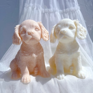 King Charles Puppy Candle Mold, Animal Puppies Soy Wax Silicone Mould, Dog Lover Home Decor Silicone Mold