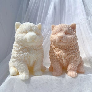 LARGE Malamute Puppy Dog Silicone Candle Mold Animal Puppies Soy Wax Silicone Mould Casting