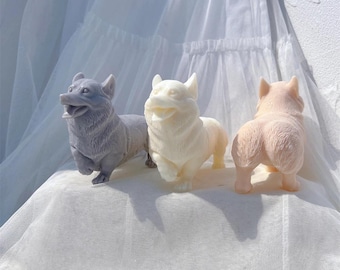 Corgi Dog Candle Mold: Pet Puppy Soy Wax Silicone Mould