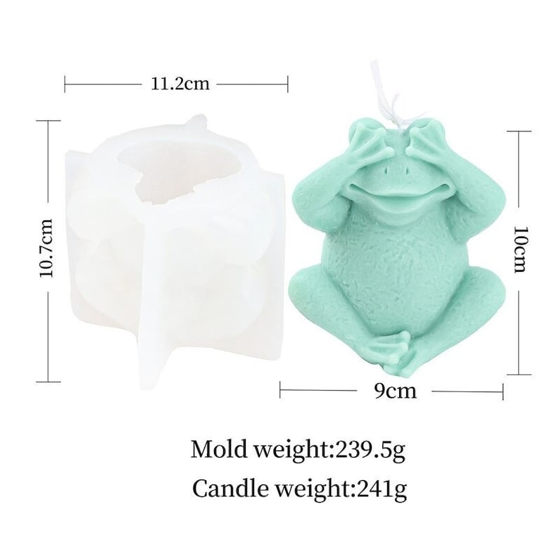Frog Candle Mold Cute Toad Silicone Mold Animal Candle Etsy
