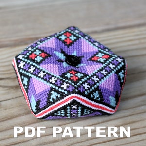 Norwegian Bunad Biscornu Pincushion PDF Pattern in cross stitch