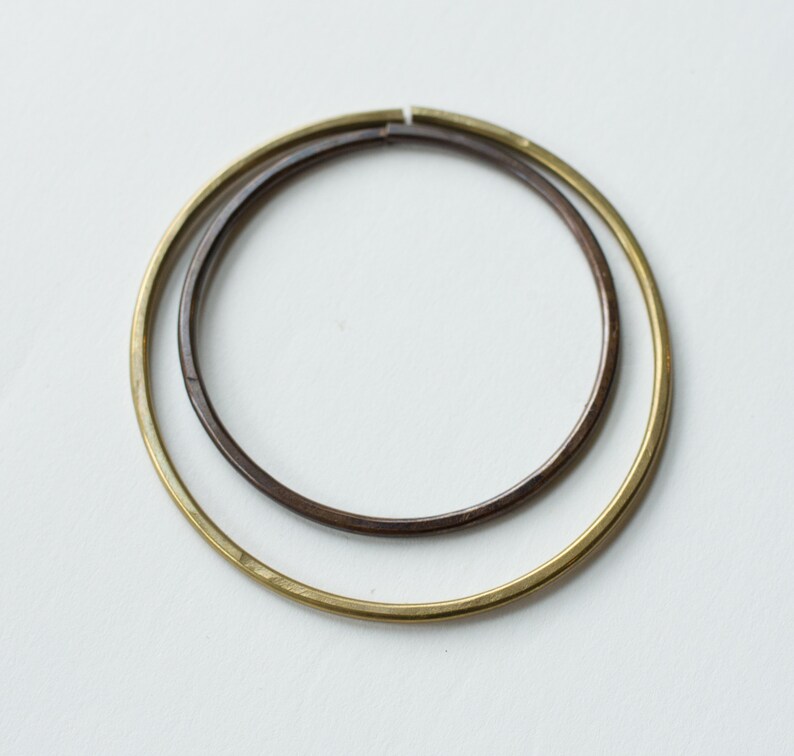 Brass Gold Hoops Hoop Gauges Earweights 12g 2mm Wire 40mm Etsy