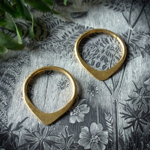 gold plated brass hoops for stretched ears 10g 2.5mm thick