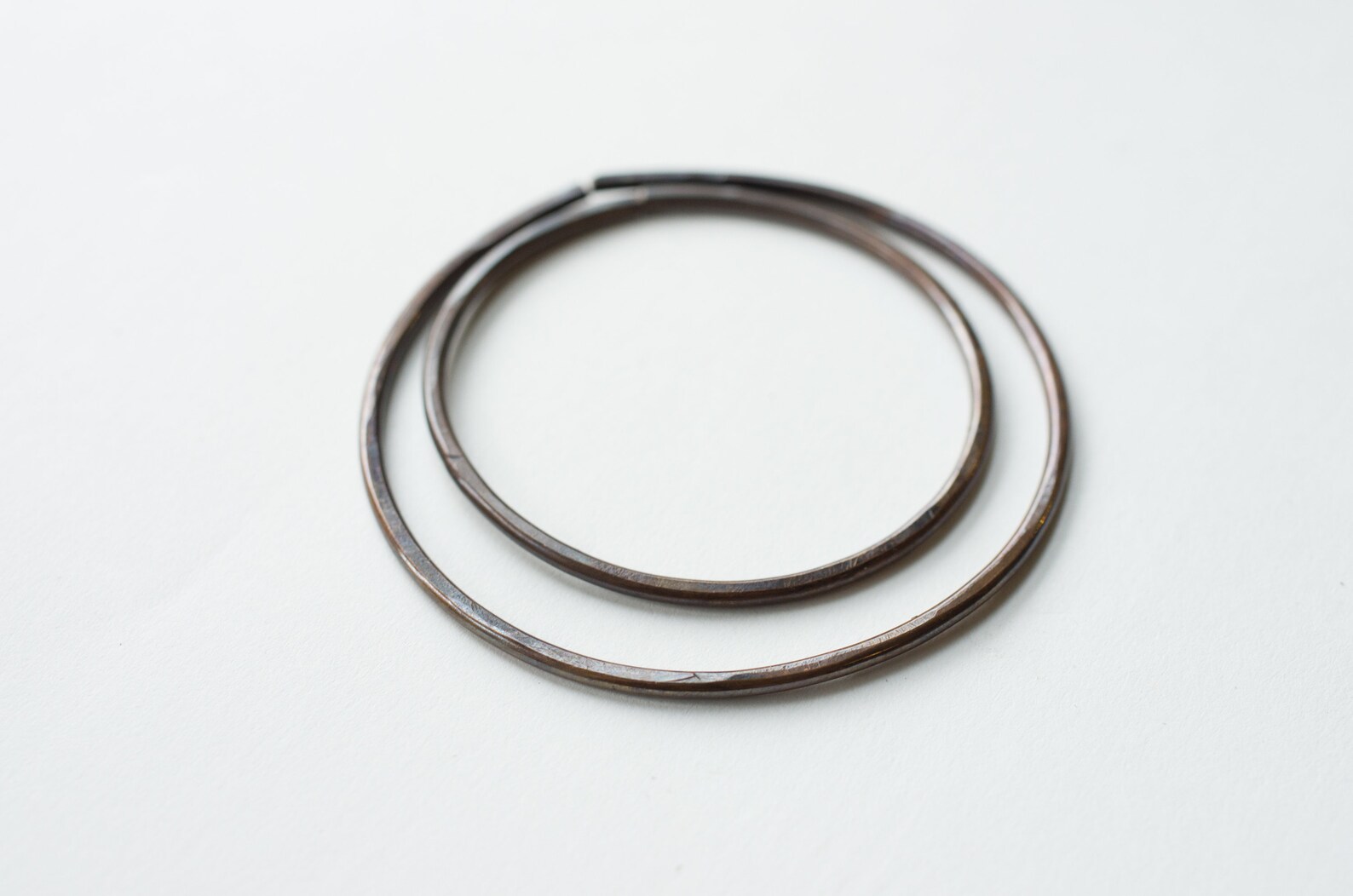 Copper hoops hoop gauges earweights 12g 2mm wire 40mm Etsy