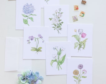 Floral Watercolor All Occasion Cards: Blank Stationery Set