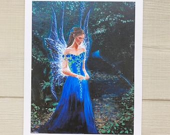 Dark Fairy Print | Fae | Magic | Forest | Fantasy | Art | Court | Woods | Painting