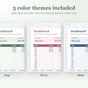 Rental Property Spreadsheet for Landlords, Rent Tracker, Income and Expense Tracker and Schedule E Summary for Google Sheets and Excel imagen 5