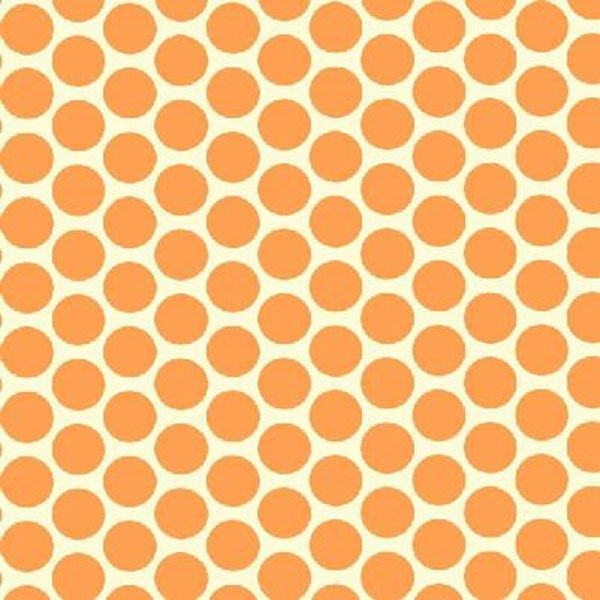 Flight of Fancy Cotton Fabric - white with orange dots Fabric Traditions - by the yard