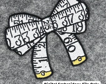 Tape Measure Patch Embroidery file, Patch file, This is NOT a finished patch. File ONLY.