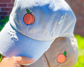 Peach Dad Hat, Vintage Hat, Peach Hat,