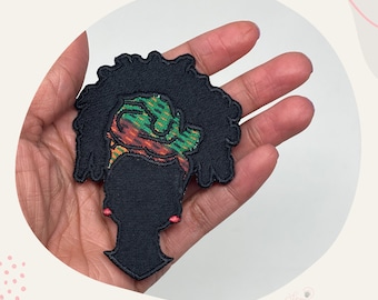 Applique Patch File, Turban Patch, Black History Patch, African American Woman Patch, Ankara. This is NOT a finished patch. File ONLY.