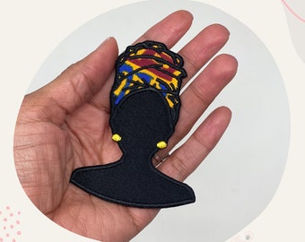 Applique Patch File, Turban Patch, Black History Patch, African American Woman Patch, Ankara. This is NOT a finished patch. File ONLY.