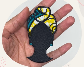 Applique Patch File, Turban Patch, Black History Patch, African American Woman Patch, Ankara. This is NOT a finished patch. File ONLY.