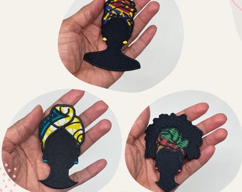 Bundle Applique Patch Files, Turban Patch, Black History, African American Woman Patch, Ankara. This is NOT a finished patch. File ONLY.