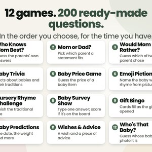 Baby Shower Games on TV, Guests Play Using Phones, 12 Games, Virtual Friendly imagen 4