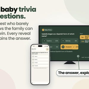 Baby Shower Games on TV, Guests Play Using Phones, 12 Games, Virtual Friendly imagen 8