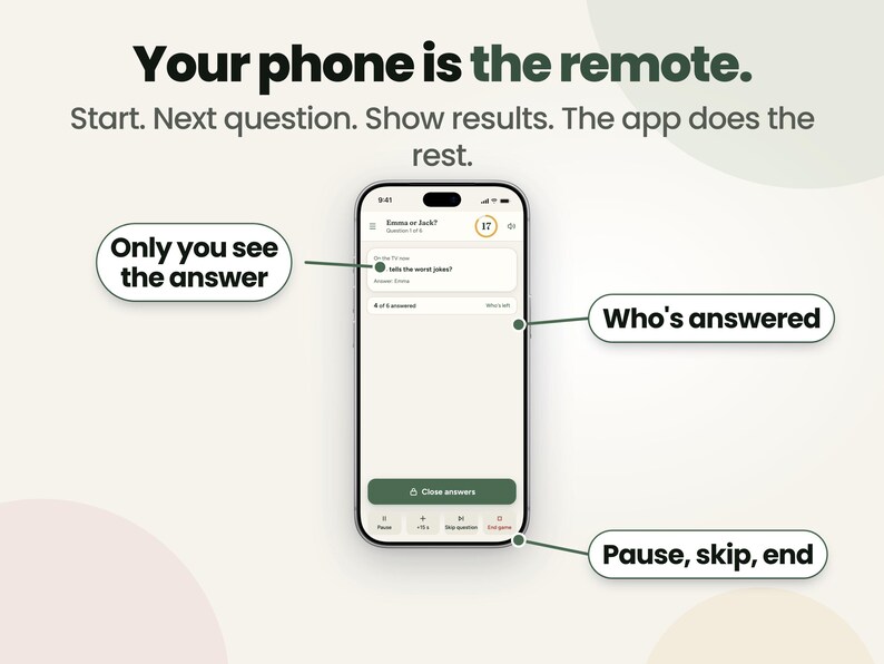 Baby Shower Games on TV, Guests Play Using Phones, 12 Games, Virtual Friendly imagen 11