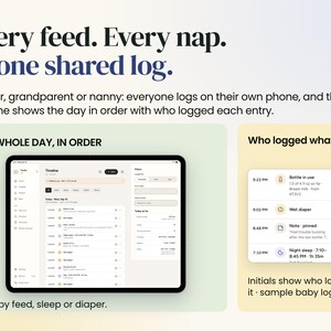 Newborn Baby Tracker App: Feeds, Sleep, Diapers Shared by All Caregivers image 4