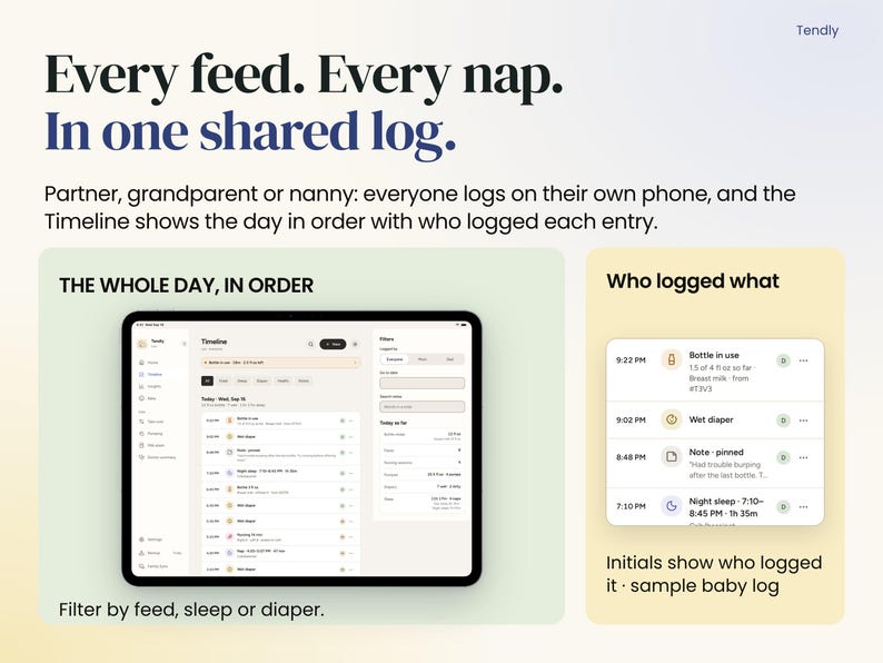 Newborn Baby Tracker App: Feeds, Sleep, Diapers Shared by All Caregivers image 4