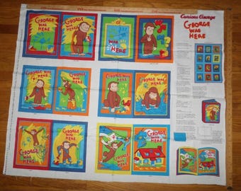 Vintage Curious George Soft Book Panel