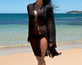 Resort-chique Swim Cover uit Australië - Kaftan of Sarong. Perfect voor zwembad, strand, cruise, resort, vakantie. Een zeer veelzijdig kledingstuk
