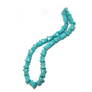 Stunning 13x10mm Turquoise Howlite Bamboo Twist Beads x31 beads OR 4-19x13mm Nugget Irregular shapes Turquoise Howlite Beads x28