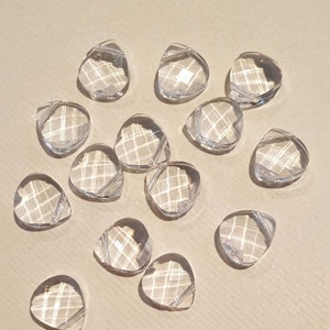 Swarovski Crystals Clear Briolette Teardrop, 11x10x4mm, Faceted Briolette, Clear Crystals, (Code 6012) x1 Crystal