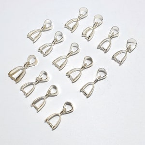 925 Silver Pinch Bails Pendant Bail Available in Different