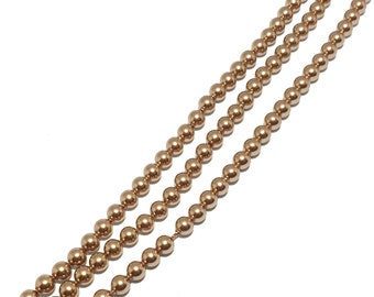 Bronze Swarovski Crystal Pearls Bronze 4mm, 6mm, 8mm, 10mm or 12mm Round, Centre Drill, Smooth Round Bronze Pearls (code 5810)