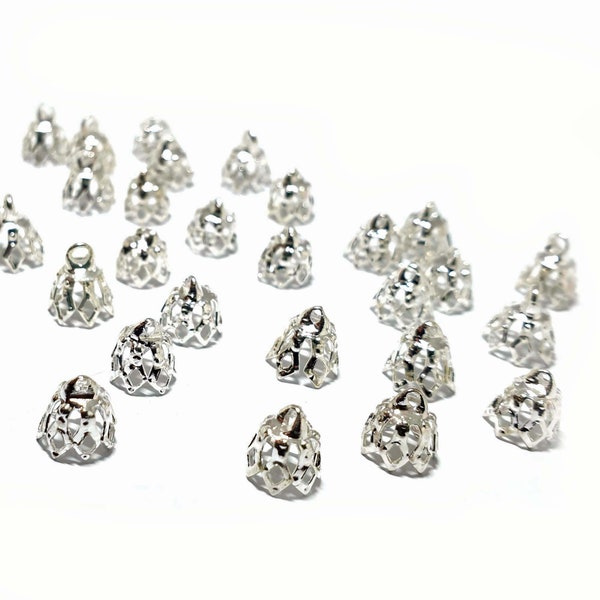 Bead Cap With Loop Etsy