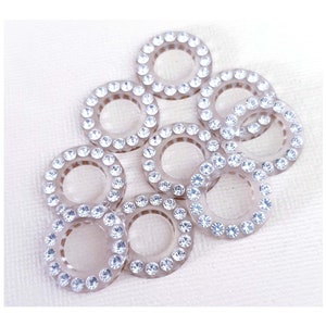 Swarovski Crystals 12mm Clear Ring/Circle or 20mm Clear Ring/Circle, Swarovski Crystal onto plastic backing x1 piece