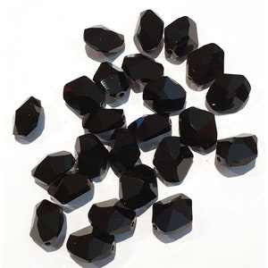 Swarovski Crystal Cosmic Beads, 16x15x10mm, Jet Black Faceted Crystal Beads (Code 5523) x9 crystals