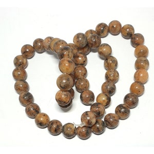 Gorgeous 8mm Jasper Round Beads, centre drill, a lovely brown Jasper Beads, 8mm semi-precious beads (x82 beads)
