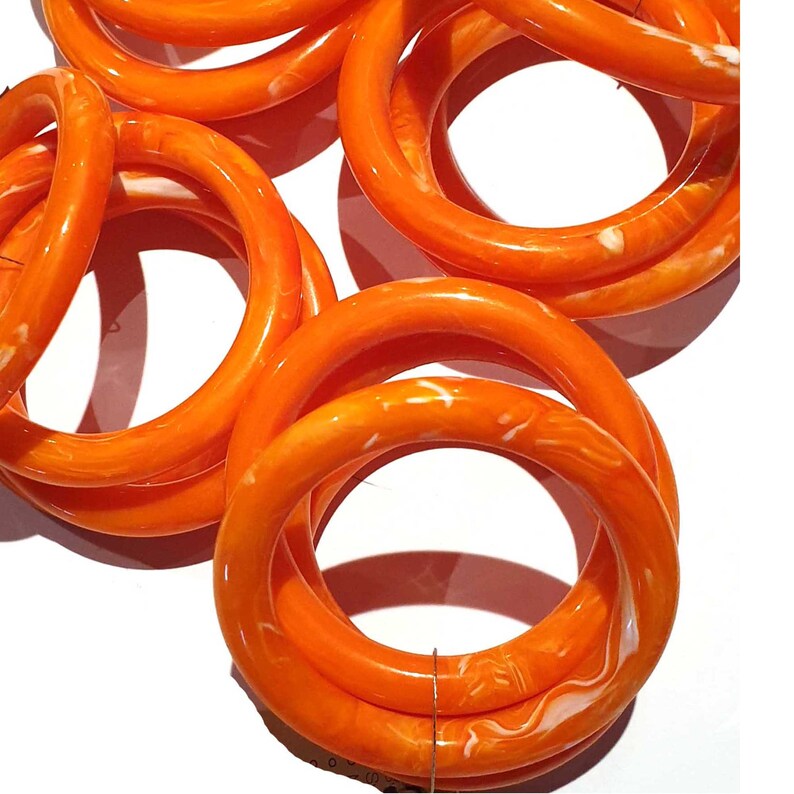 51x7mm Orange Ring New Vintage Lucite Orange Large Circle Ring Etsy