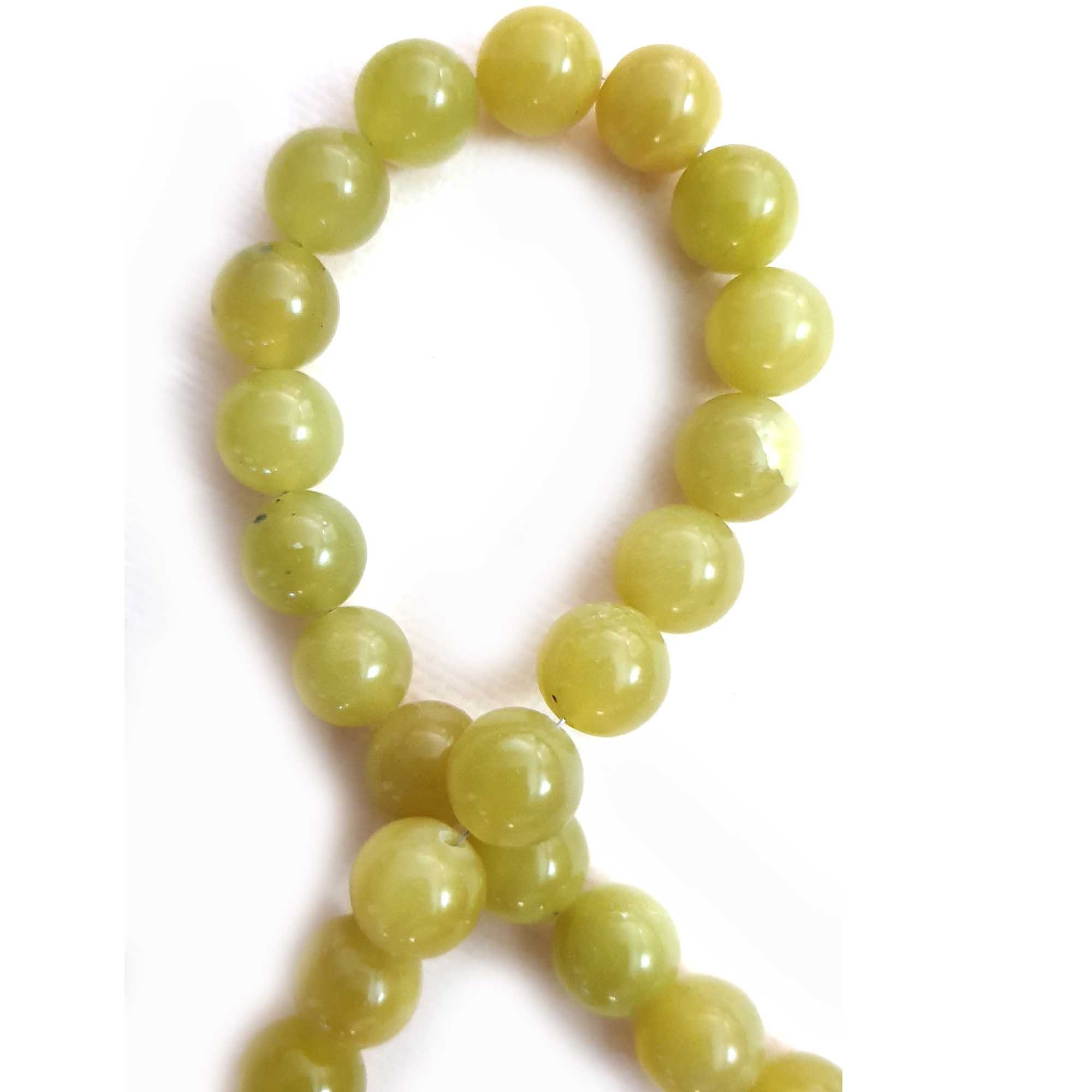 Natural Multi-Tones Green Jade Beads Smooth Polished Round 6mm-12mm 15.4  Inch Full Strand for Jewelry Making (GJ29) (12mm)