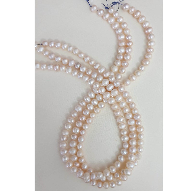 Centre Drill x63 pearls Stunning 7-8mm Cream Fresh Water Pearls RoundPotato Shape Gorgeous Pearls