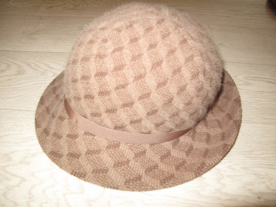 Kangol bucket hat, brown beige furgora