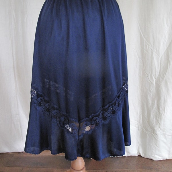 Navy blue lace half slip petticoat by St Michael, size Small to Medium