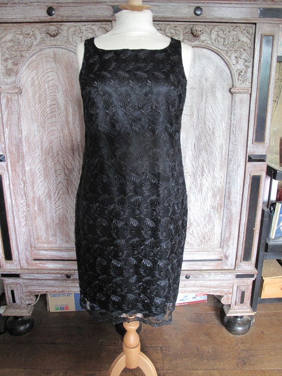 Black Lace Dress by Hamells. Size UK 12 14 Etsy UK