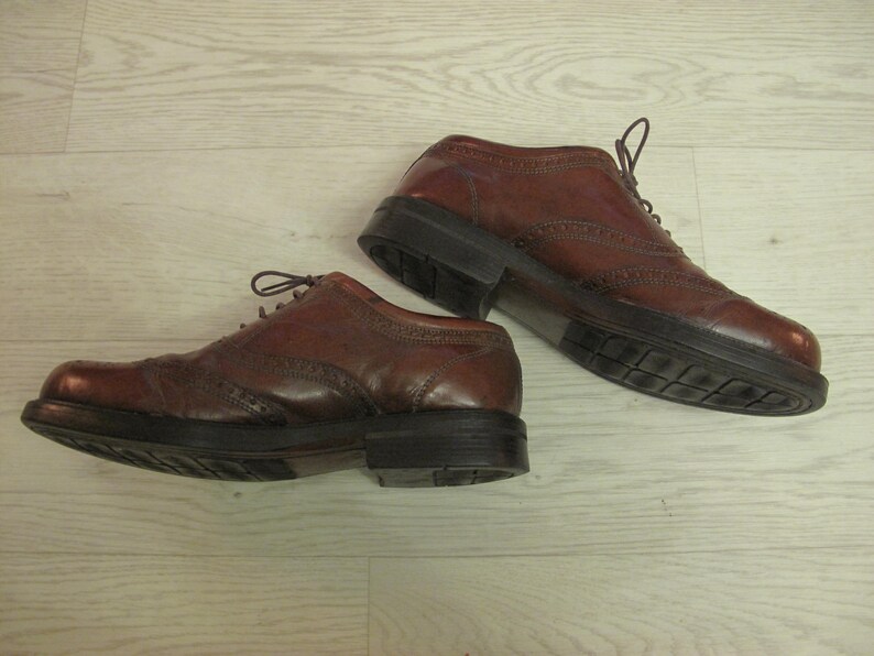 Stead & Simpson classic men's wingtip brogues, brown leather size UK 8 image 3