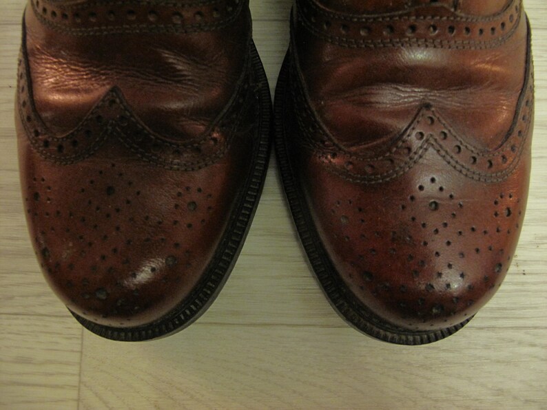 Stead & Simpson classic men's wingtip brogues, brown leather size UK 8 image 2