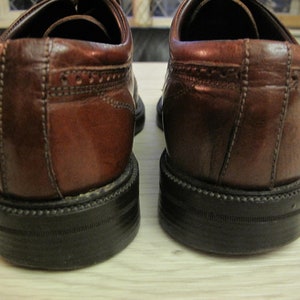 Stead & Simpson classic men's wingtip brogues, brown leather size UK 8 image 4