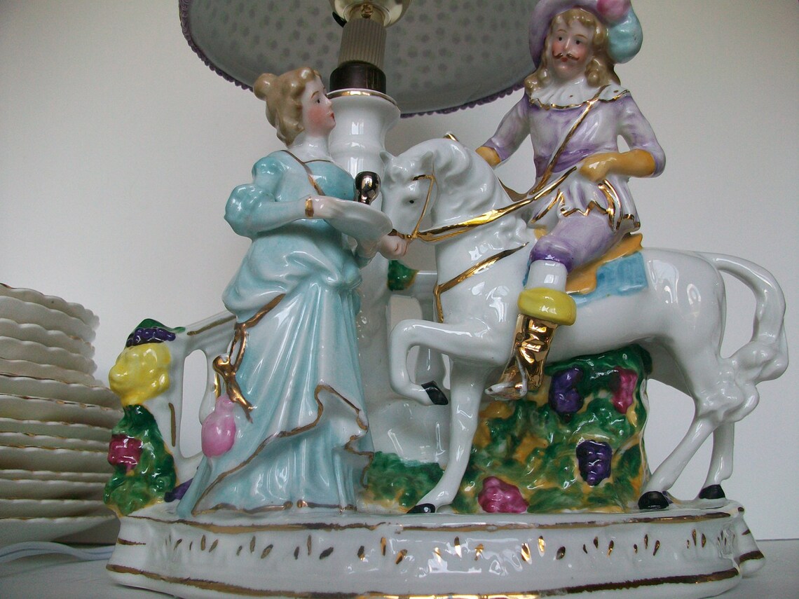Porcelain Figurine Lamp made in Germany Etsy