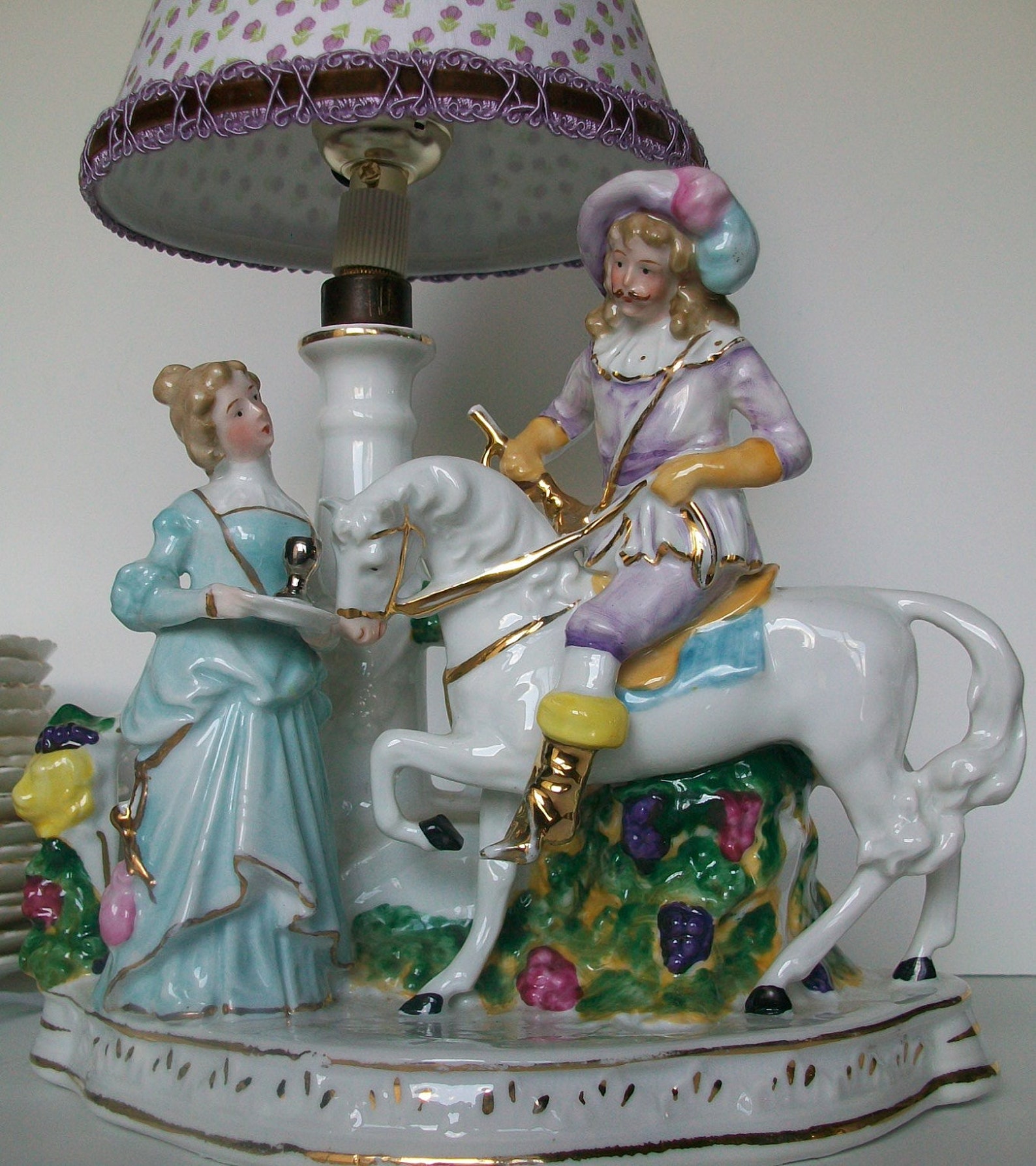 Porcelain Figurine Lamp made in Germany Etsy
