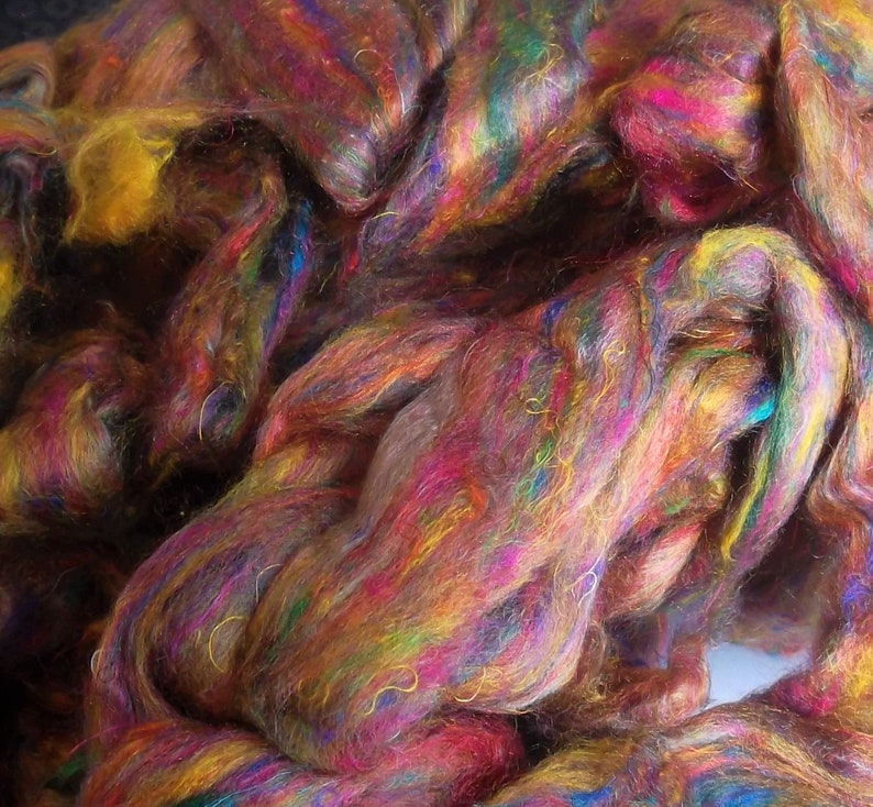 Mulberry Silk Roving 1 Oz. Spinning Fiber Art Yarn Needle Etsy